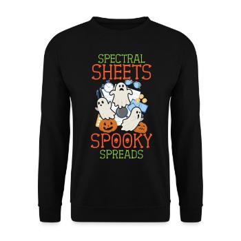 Feuilles spectrales Spooky Spreads effrayant - Sweat-shirt Unisexe - noir - Devant - Alina (178cm) & Michal (187cm)