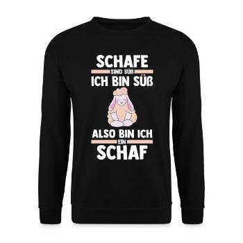 Landwirt Schäfer Bauernhof Schafe - Unisex Pullover - Schwarz - Vorne - Alina (178cm) & Michal (187cm)