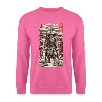Samurai Warrior Aesthetic Retro & Kanji Design - Unisex Sweatshirt - pink - Front