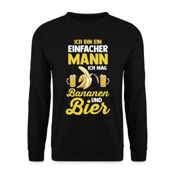 Bier Banane - Unisex Pullover - Schwarz - Vorne - Alina (178cm) & Michal (187cm)