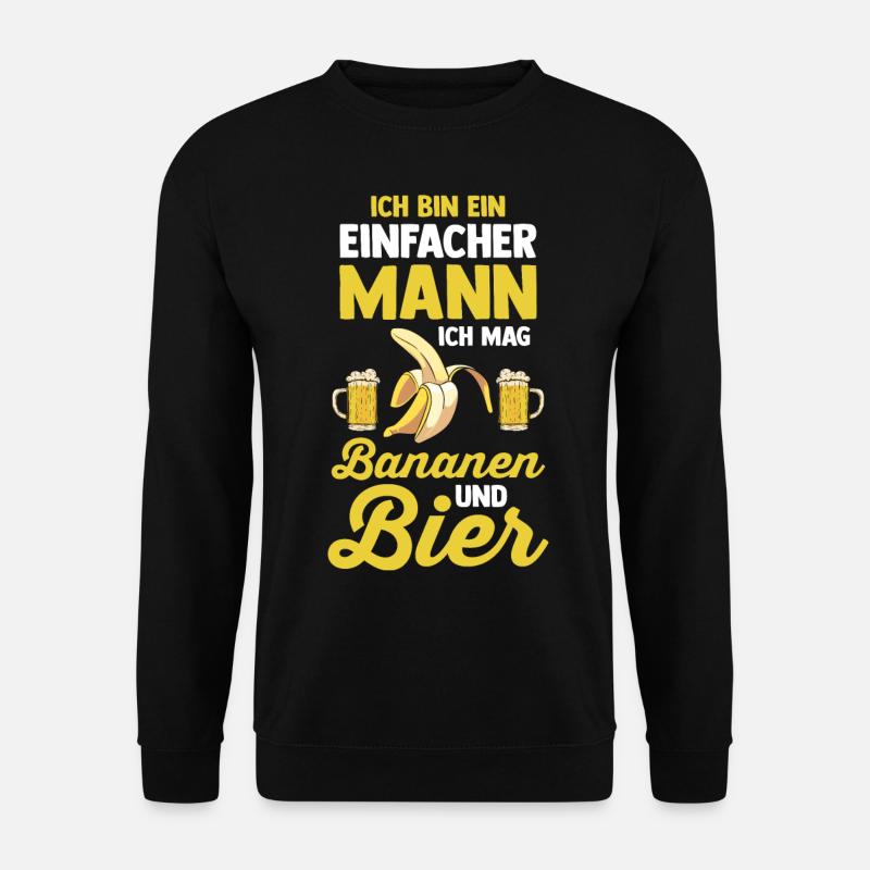 Bier Banane - Unisex Pullover - Schwarz