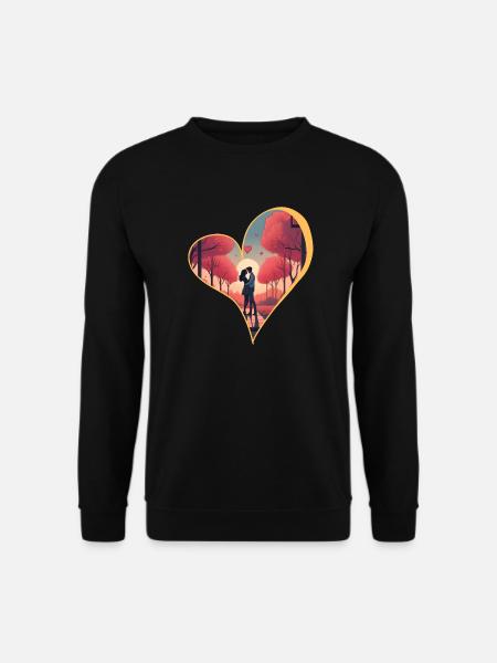 Liebe und Zweisamkeit - Unisex Pullover - Schwarz