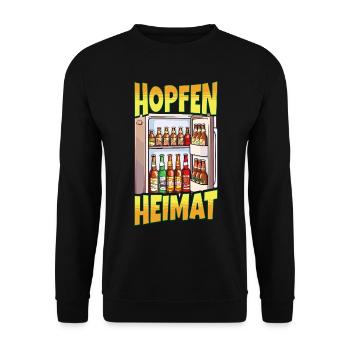 Beer Fridge Beer Bottles Men Drinking Funny - Unisex Sweatshirt - black - Front - Alina (178cm) & Michal (187cm)