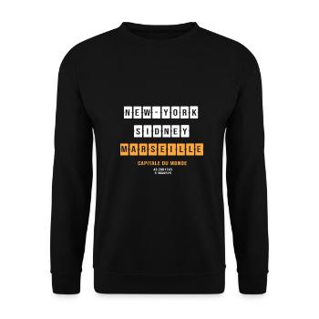 Marseille fierté marseillaise 13 - Sweat-shirt Unisexe - noir - Devant - Alina (178cm) & Michal (187cm)