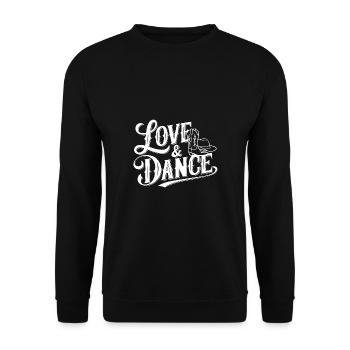 Ready for Line Dance Love Line Dancing - Unisex Sweatshirt - black - Front - Alina (178cm) & Michal (187cm)