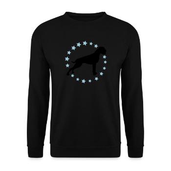 Boxer Sternenkreis 2 farb - Unisex Pullover - Schwarz - Vorne - Alina (178cm) & Michal (187cm)