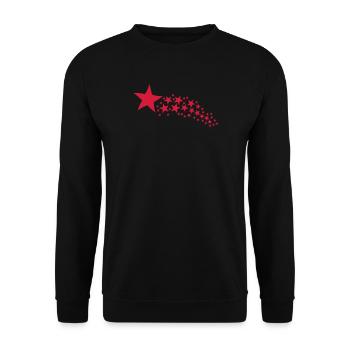 Sternschnuppe - Unisex Pullover - Schwarz - Vorne - Alina (178cm) & Michal (187cm)