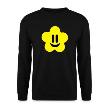 flower power smiley - Sweat-shirt Unisexe - noir - Devant - Alina (178cm) & Michal (187cm)