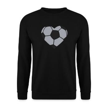 Le cœur du football - Sweat-shirt Unisexe - noir - Devant - Alina (178cm) & Michal (187cm)