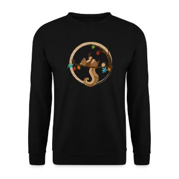 Un écureuil endormi - Sweat-shirt Unisexe - noir - Devant - Alina (178cm) & Michal (187cm)