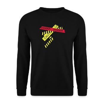 danger - Unisex Sweatshirt - black - Front - Alina (178cm) & Michal (187cm)