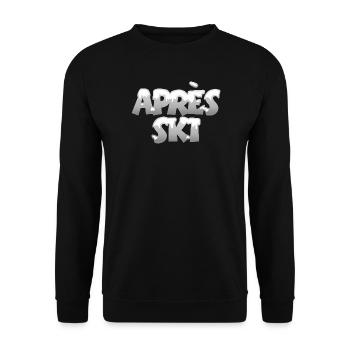 Après-Ski Schnee Wintersport Design - Unisex Pullover - Schwarz - Vorne - Alina (178cm) & Michal (187cm)