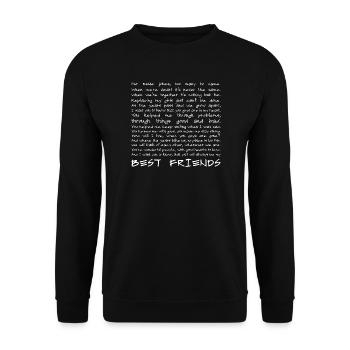 Best friends - Unisex Sweatshirt - black - Front - Alina (178cm) & Michal (187cm)