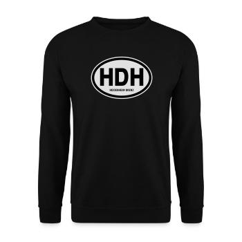 HDH Heidenheim Brenz - Unisex Pullover - Schwarz - Vorne - Alina (178cm) & Michal (187cm)