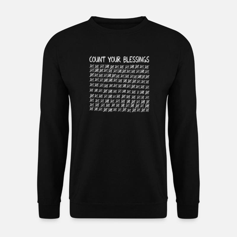 Count Your Blessings (dark) - Unisex Sweatshirt - black