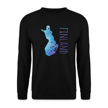 finland - Unisex Sweatshirt - black - Front - Alina (178cm) & Michal (187cm)
