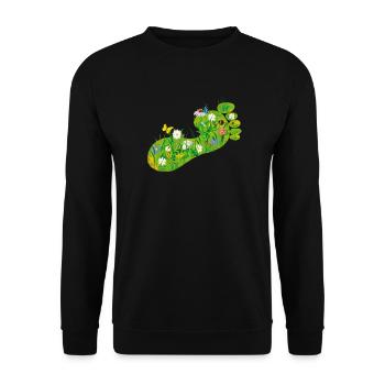 ecological Footprint - Unisex Sweatshirt - black - Front - Alina (178cm) & Michal (187cm)
