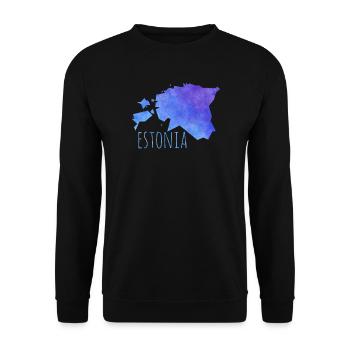 estonia - Unisex Sweatshirt - black - Front - Alina (178cm) & Michal (187cm)