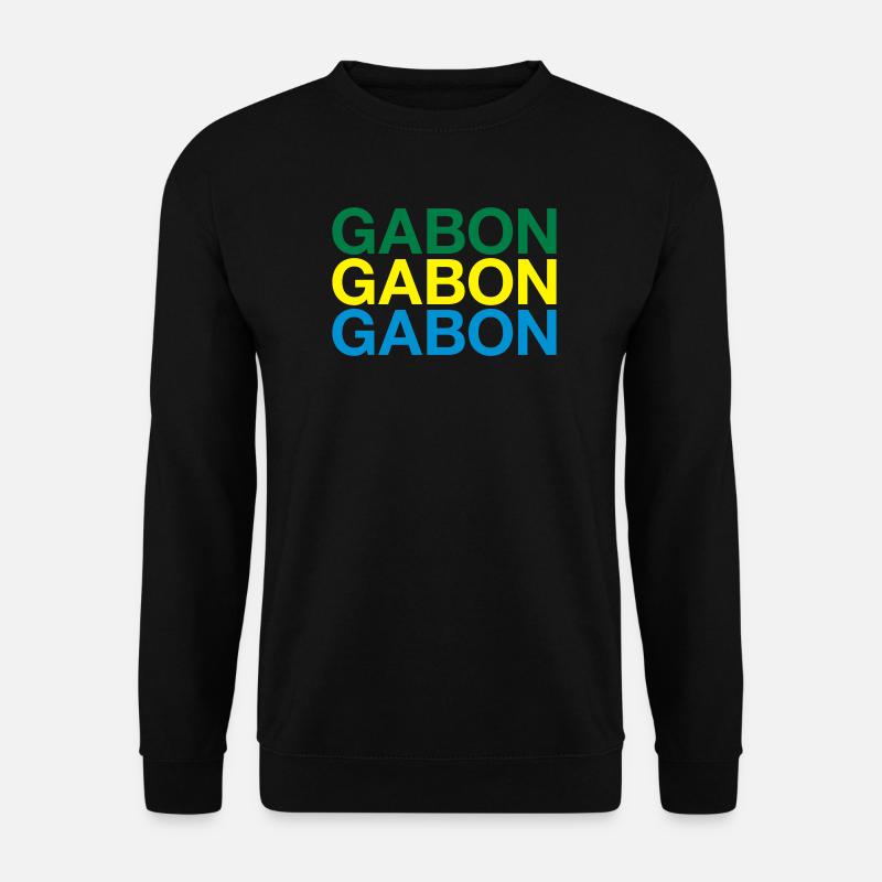 GABON Flagge - Unisex Pullover - Schwarz