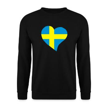 Swedish heart - Unisex Sweatshirt - black - Front - Alina (178cm) & Michal (187cm)