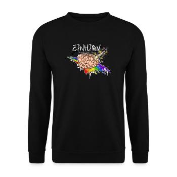 Einhirn - Unisex Sweatshirt - black - Front - Alina (178cm) & Michal (187cm)