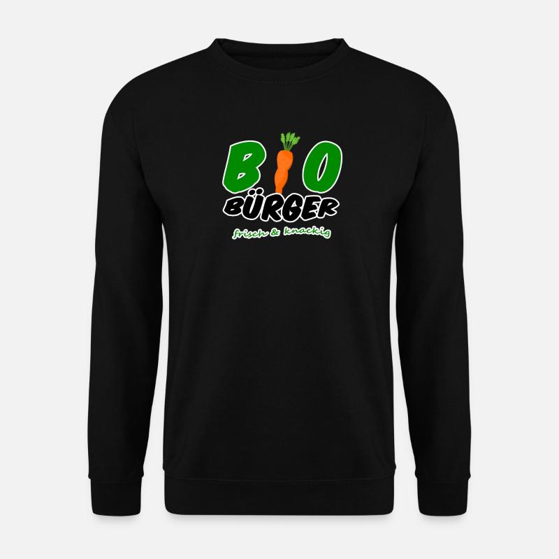 Bio Bürger vegan vegetarisch Spruch Geschenk - Unisex Pullover - Schwarz