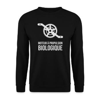 Moteur biologique/ - Sweat-shirt Unisexe - noir - Devant - Alina (178cm) & Michal (187cm)