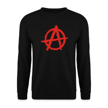 anarchy - Unisex Sweatshirt - black - Front - Alina (178cm) & Michal (187cm)