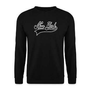 New York - Unisex Pullover - Schwarz - Vorne - Alina (178cm) & Michal (187cm)