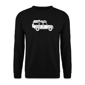 Defender D110-White - Unisex Pullover - Schwarz - Vorne - Alina (178cm) & Michal (187cm)