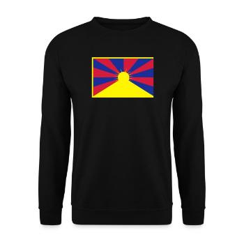 Flag of Tibet - Unisex Sweatshirt - black - Front - Alina (178cm) & Michal (187cm)