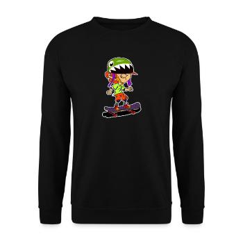 Sharkhelm Skateboy - Unisex Pullover - Schwarz - Vorne - Alina (178cm) & Michal (187cm)