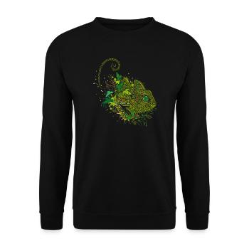 Chameleon - Unisex Sweatshirt - black - Front - Alina (178cm) & Michal (187cm)