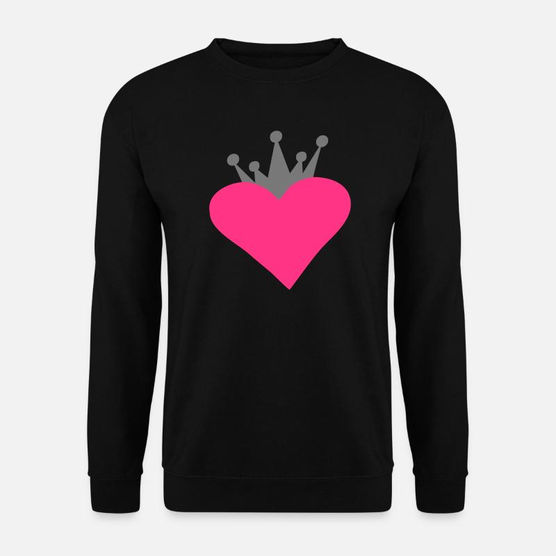 romantisches herz - Unisex Pullover - Schwarz