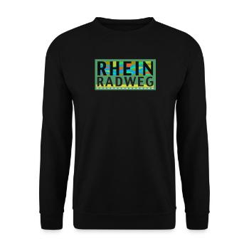 Rheinradweg - Unisex Pullover - Schwarz - Vorne - Alina (178cm) & Michal (187cm)