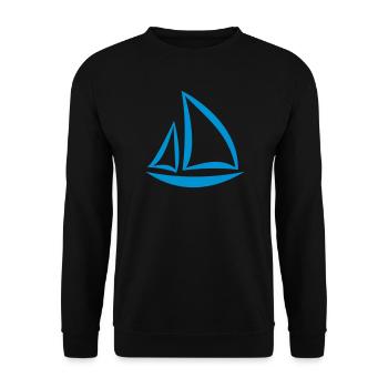 sailboat - Unisex Sweatshirt - black - Front - Alina (178cm) & Michal (187cm)