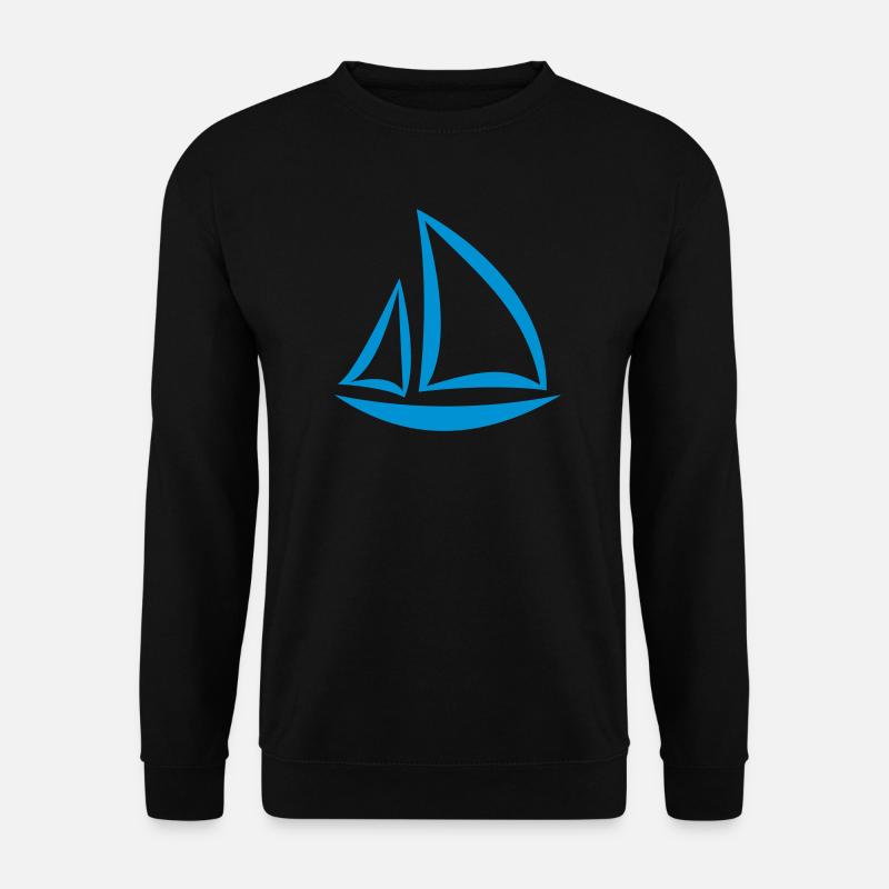Segelboot - Unisex Pullover - Schwarz