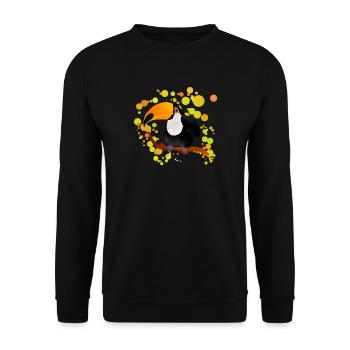 Toucan - Sweat-shirt Unisexe - noir - Devant - Alina (178cm) & Michal (187cm)