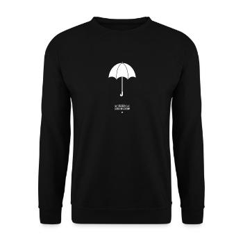 Regenschirm – Auf Regen folgt Sonnenschein! - Unisex Pullover - Schwarz - Vorne - Alina (178cm) & Michal (187cm)