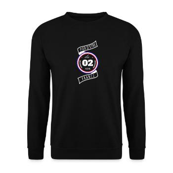 Fier D'être Du 02 Aisne France - Sweat-shirt Unisexe - noir - Devant - Alina (178cm) & Michal (187cm)