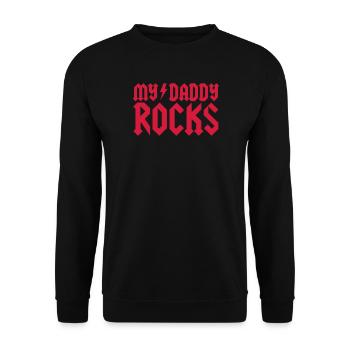 My daddy rocks - Unisex Sweatshirt - black - Front - Alina (178cm) & Michal (187cm)