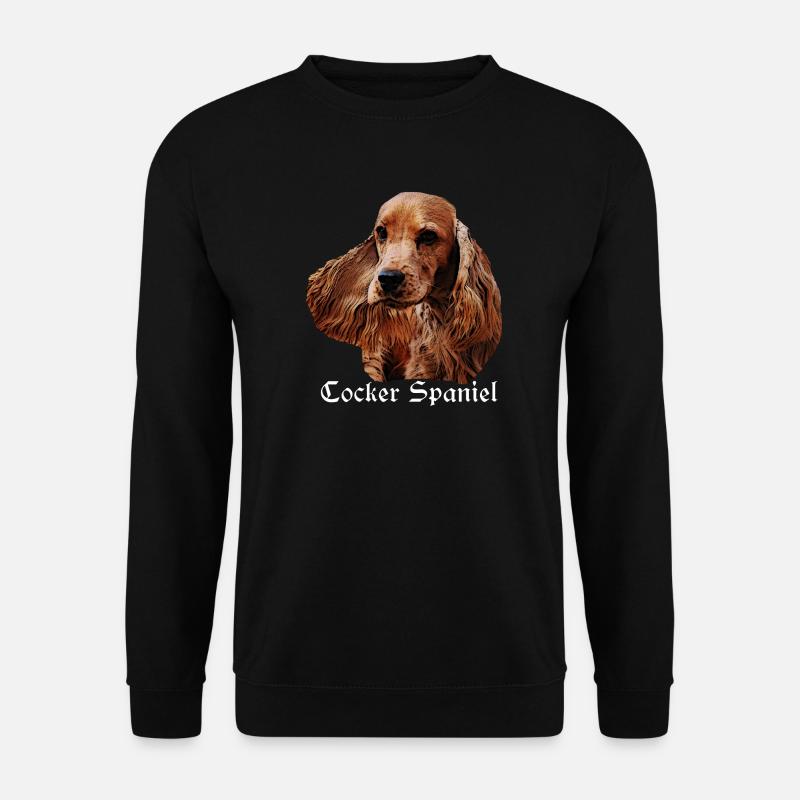 Cocker Spaniel,Spaniel,Hundekopf,Rassehund, - Unisex Pullover - Schwarz