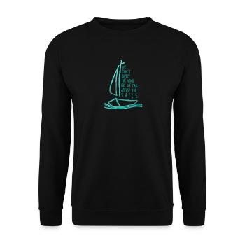 Voile, Eau, Mer - Sweat-shirt Unisexe - noir - Devant - Alina (178cm) & Michal (187cm)