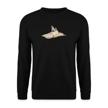 Angelote - Angel shark - Shark - Requin ange - Unisex Sweatshirt - black - Front - Alina (178cm) & Michal (187cm)