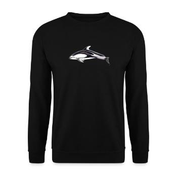 White flank dolphin - Lagénorhynque - Lag - Unisex Sweatshirt - black - Front - Alina (178cm) & Michal (187cm)