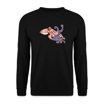 Blue octopus - Blue octopus - Poulpe bleu - Unisex Sweatshirt - black - Front - Alina (178cm) & Michal (187cm)