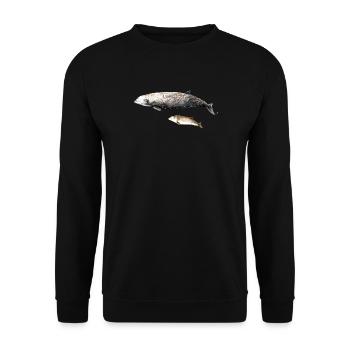 baleine à bec de Cuvier - baleine à bec baleine à bec de Cuvier - Sweat-shirt Unisexe - noir - Devant - Alina (178cm) & Michal (187cm)