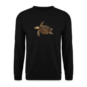 Hawksbill turtle - Hawksbill turtle Tortue imbriquee - Unisex Sweatshirt - black - Front - Alina (178cm) & Michal (187cm)