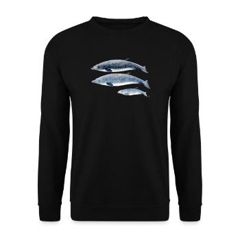 baleine à bec de Blainville - Baleine à bec - à bec Baleine - Sweat-shirt Unisexe - noir - Devant - Alina (178cm) & Michal (187cm)