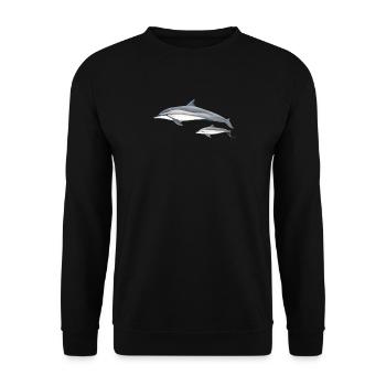 Dolphin acrobat - Long-beaked dolphin - Dauphin - Unisex Sweatshirt - black - Front - Alina (178cm) & Michal (187cm)